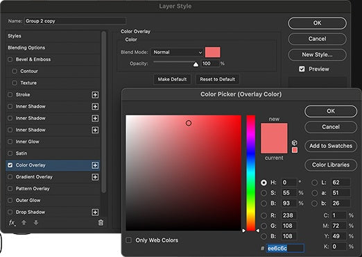 UI — Layer Style with Color Picker