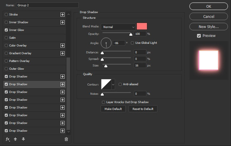 UI — Drop Shadow 2