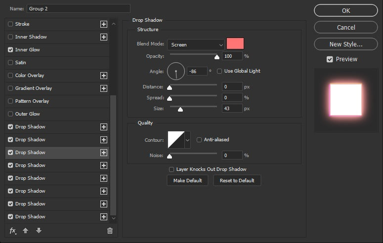 UI — Drop Shadow 3
