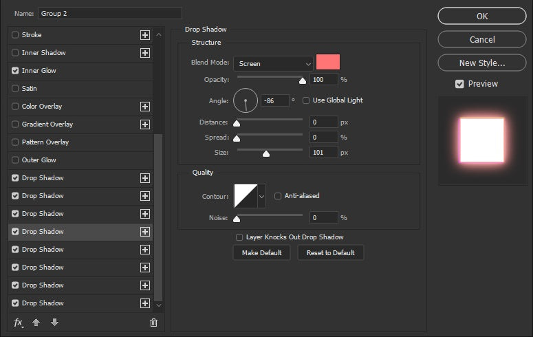 UI — Drop Shadow 4