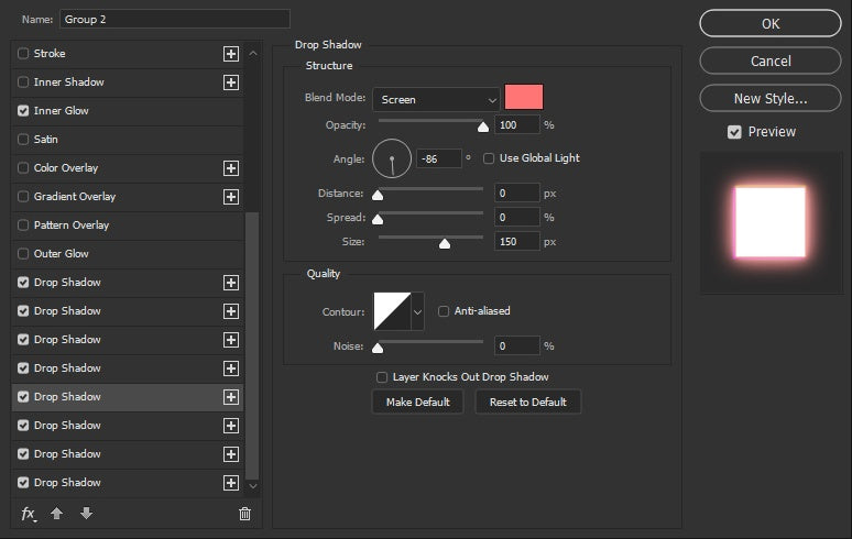 UI — Drop Shadow 5