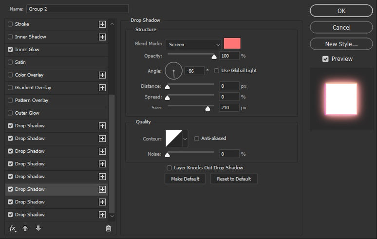 UI — Drop Shadow 6