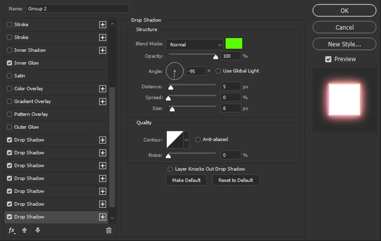 UI — Drop Shadow 7