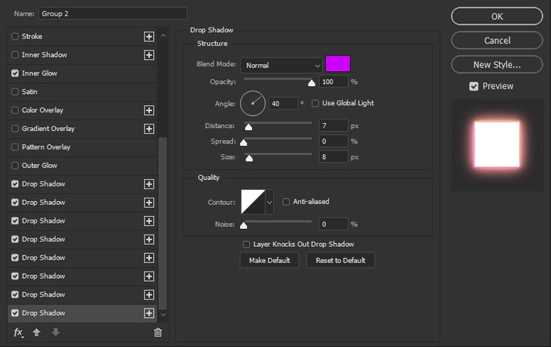 UI — Drop Shadow 8