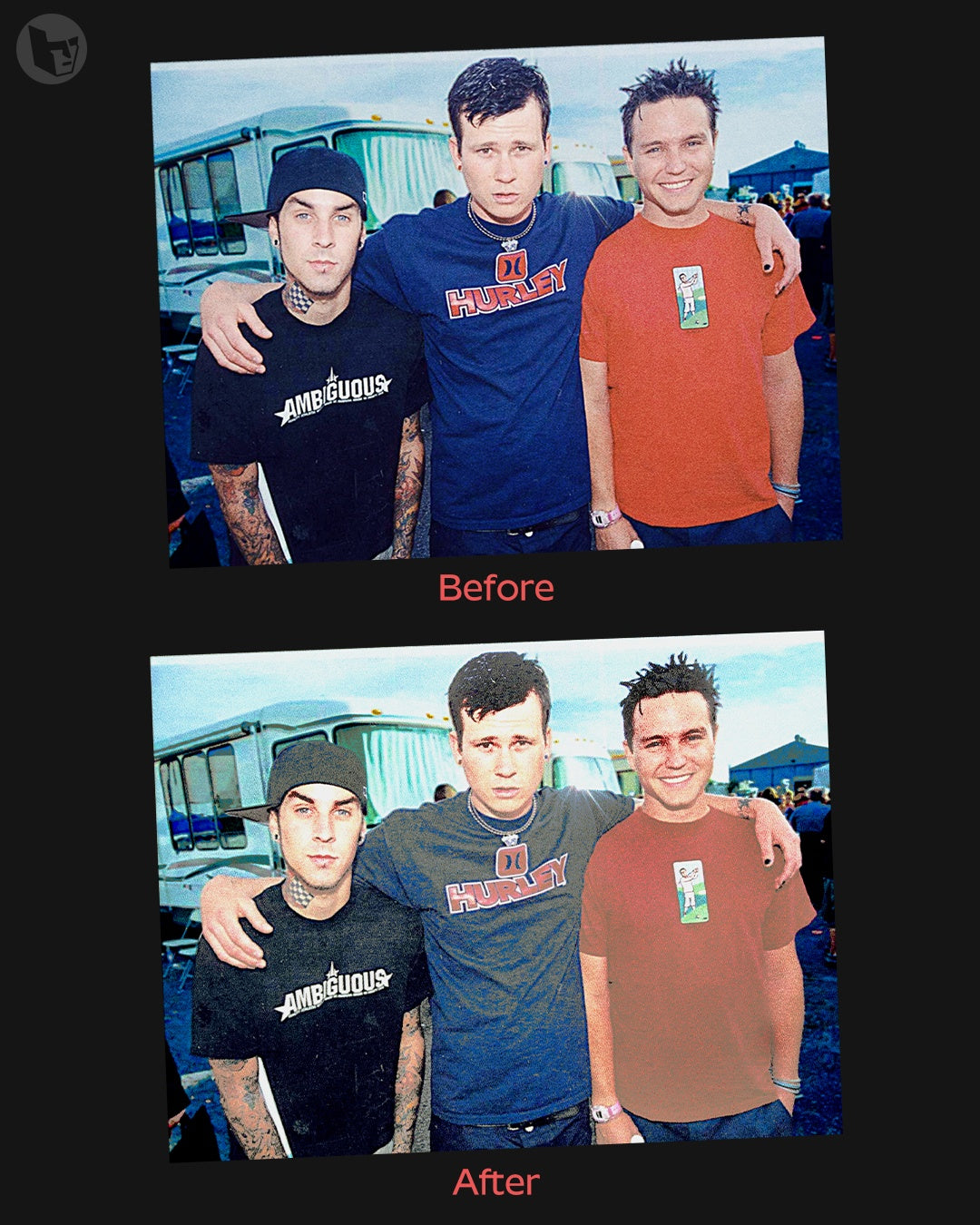 Before / after comparison