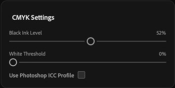 UI — CMYK Settings