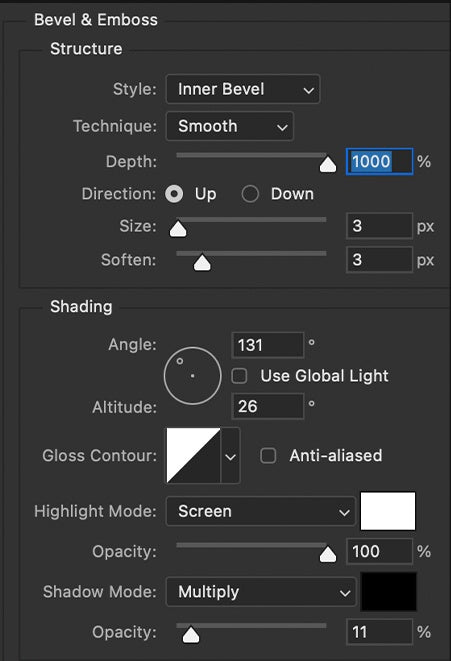 UI — Bevel & Emboss