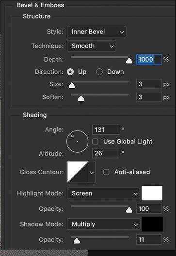 UI — Bevel & Emboss
