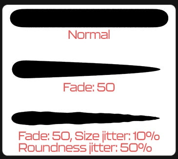 UI — Brush stroke reference