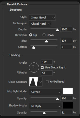UI — Bevel & Emboss